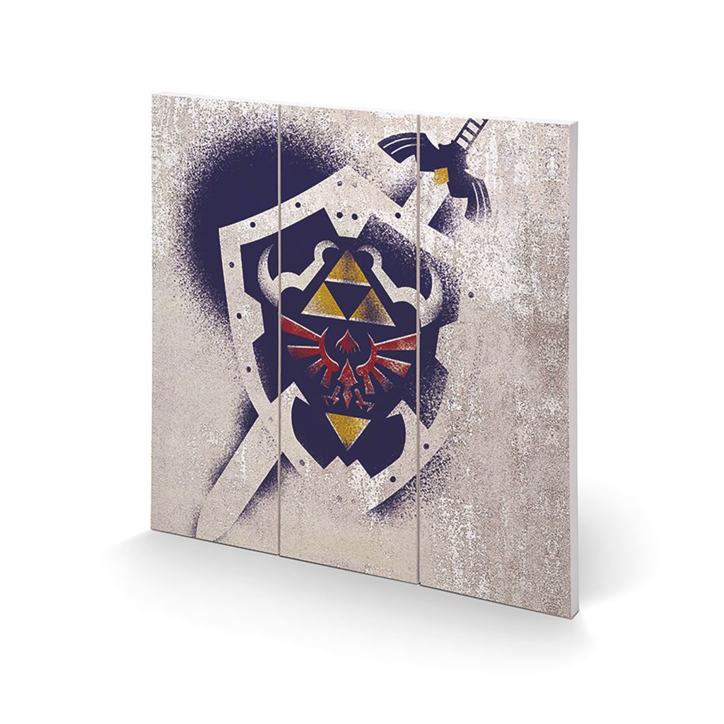 THE LEGEND OF ZELDA (HYLIAN SHIELD STENCIL) Wooden Print