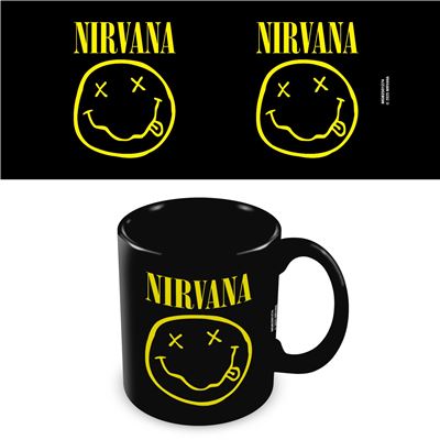 Nirvana Smiley Black Pod Mug