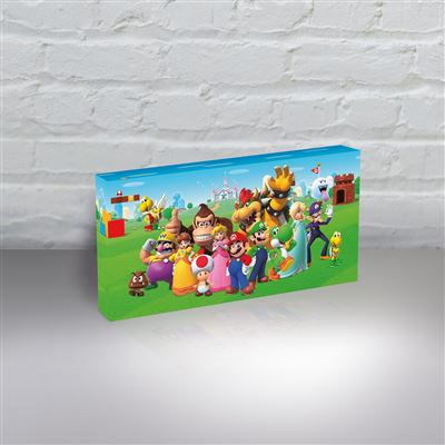 Super Mario (Group) Letterbox Light Up Canvas