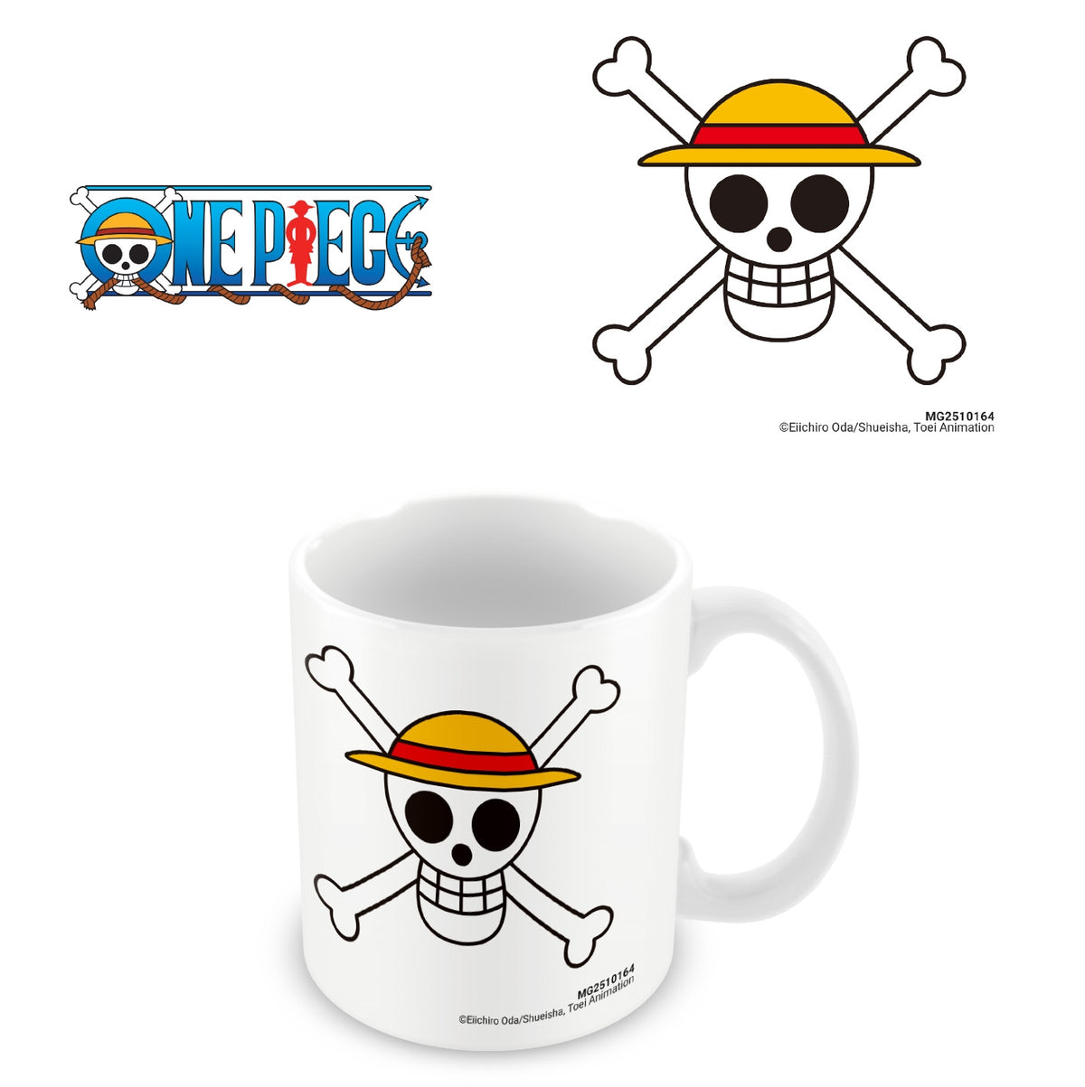 ONE PIECE (STRAW HAT) WHITE POD MUG