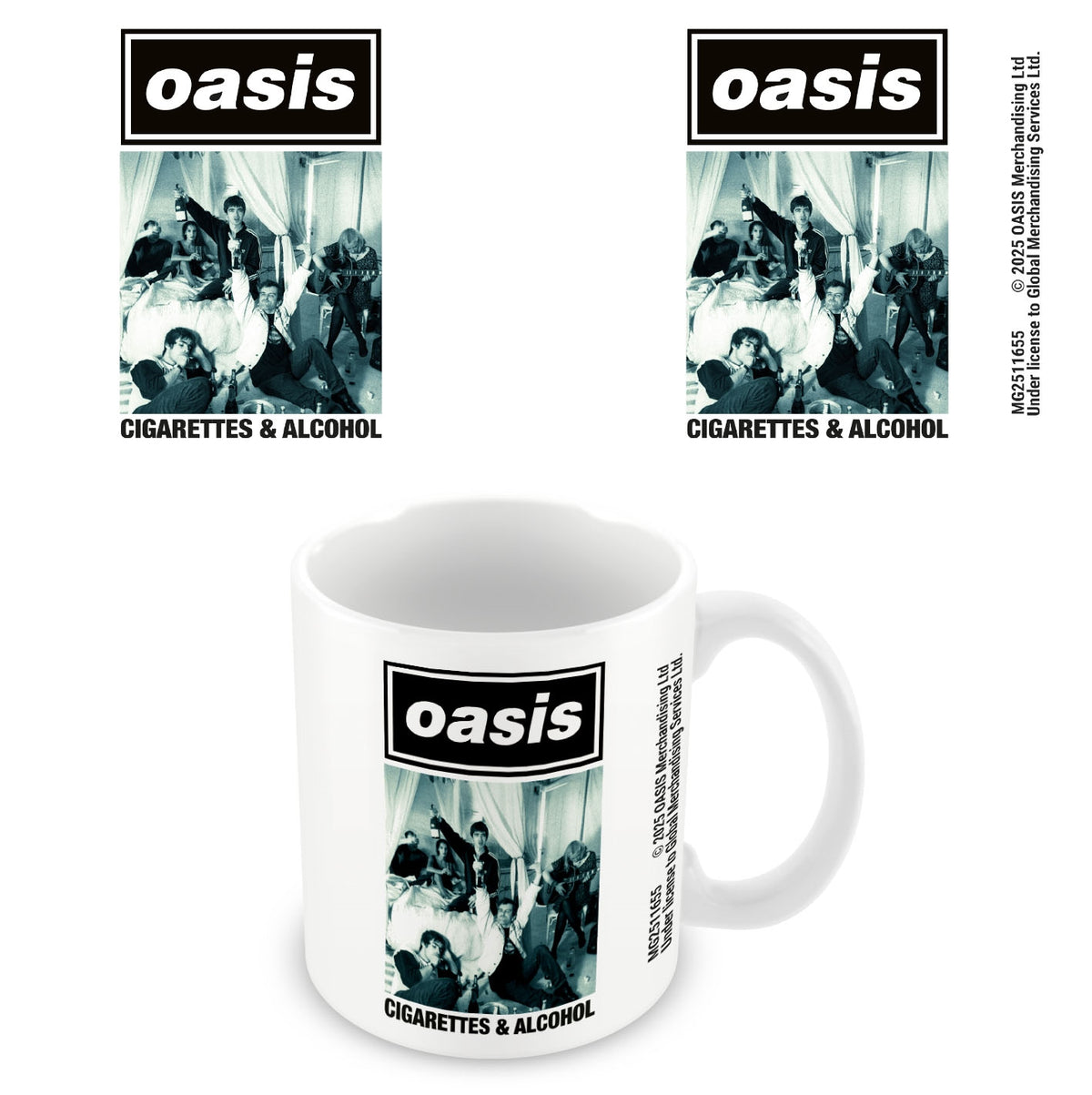 OASIS (CIGARETTES AND ALCOHOL) WHITE POD MUG