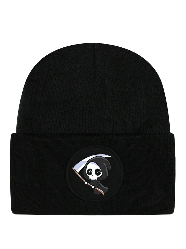 Cute Grim Reaper Black Beanie