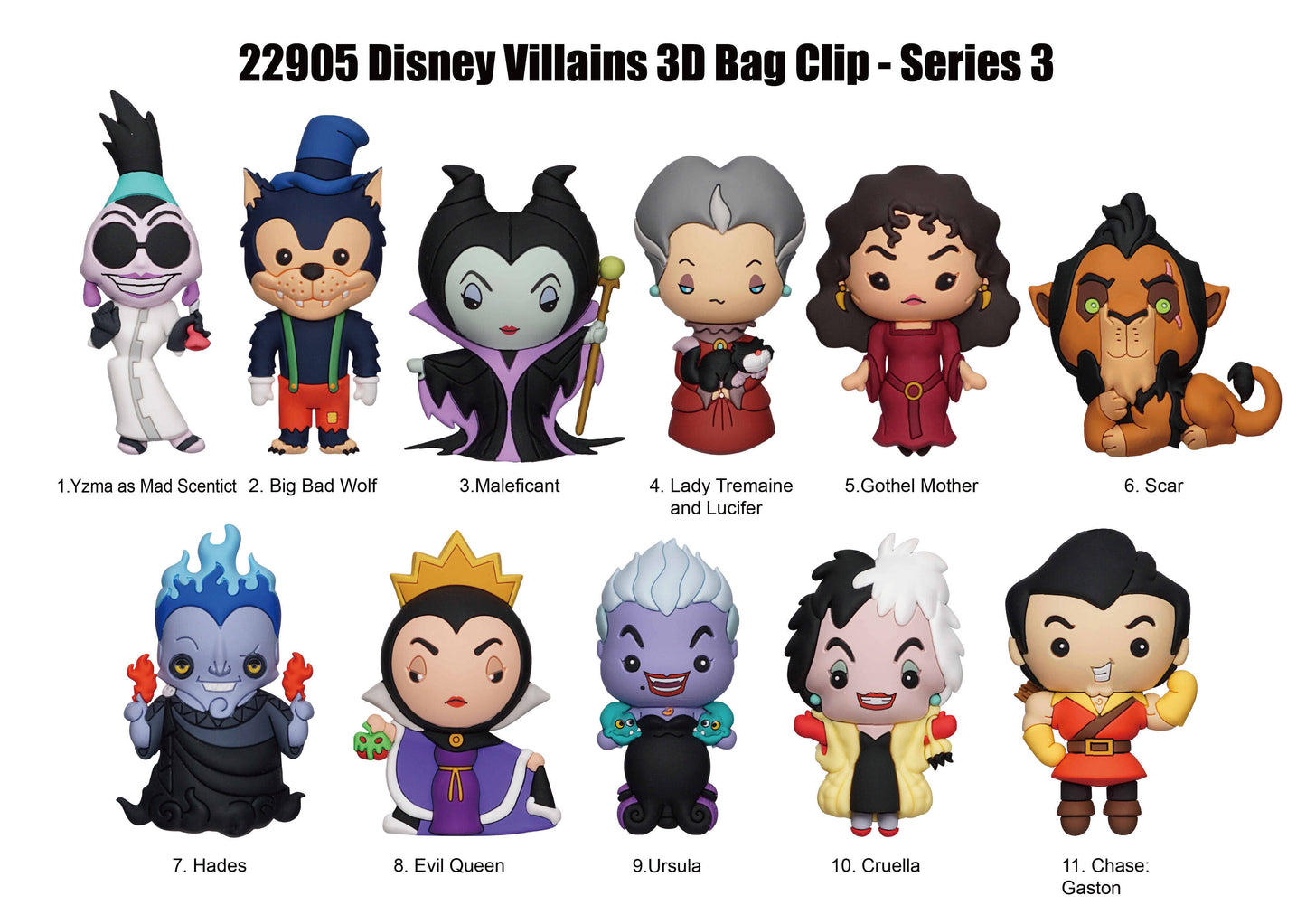 Disney's Villains - Series 3 Bag Clips Blind Bag
