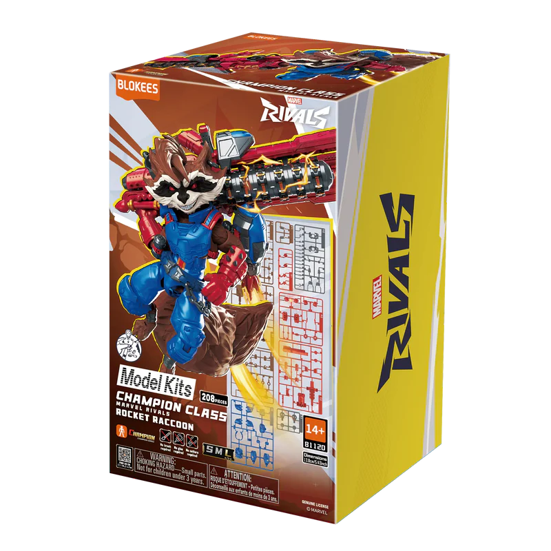 Marvel Rivals Champion Class 08 Rocket Raccoon Model Kit | Blokees