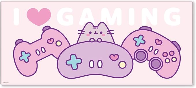 Pusheen "I Love Gaming" XL Kawaii Aesthetic Mouse Pad