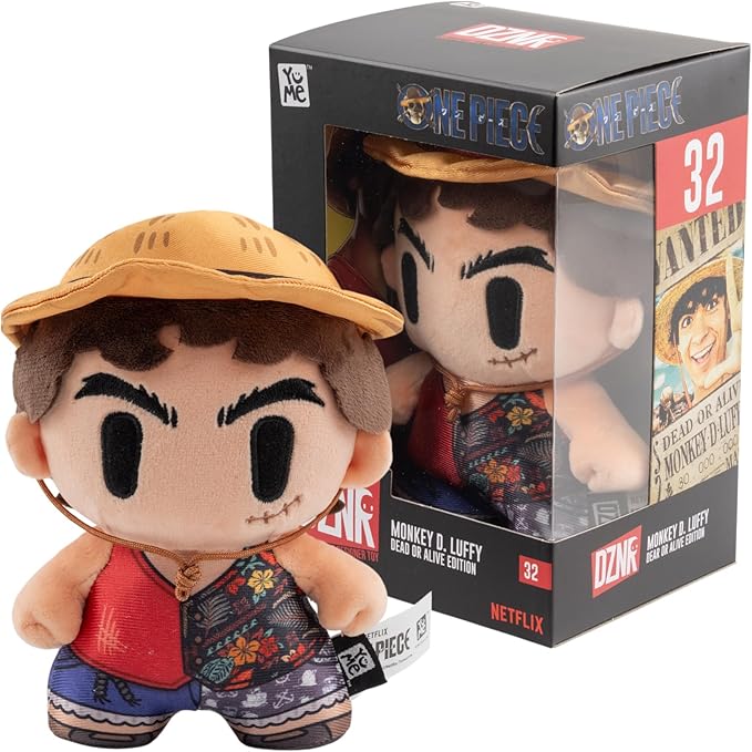 YuMe DZNR One Piece Plush Toy - Monkey D Luffy 7"
