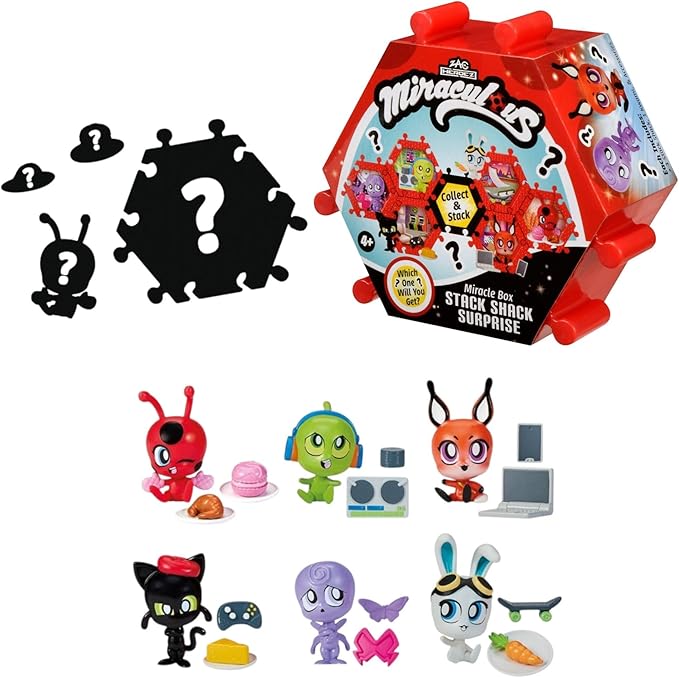 Miraculous Ladybug And Cat Noir Shack Stack Blind Box With Figurine
