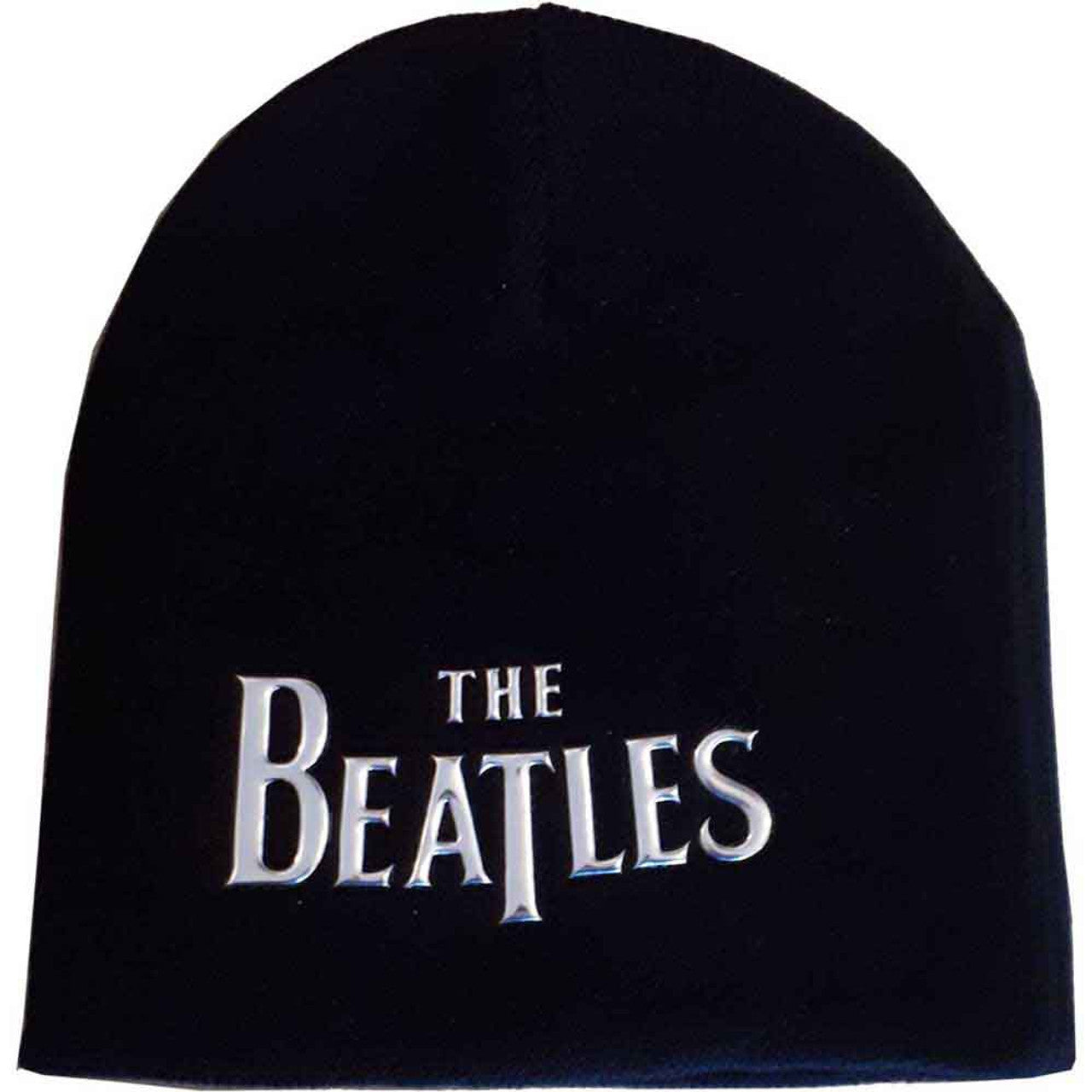The Beatles Unisex Beanie Hat: Sonic Silver Drop T Logo (Black)