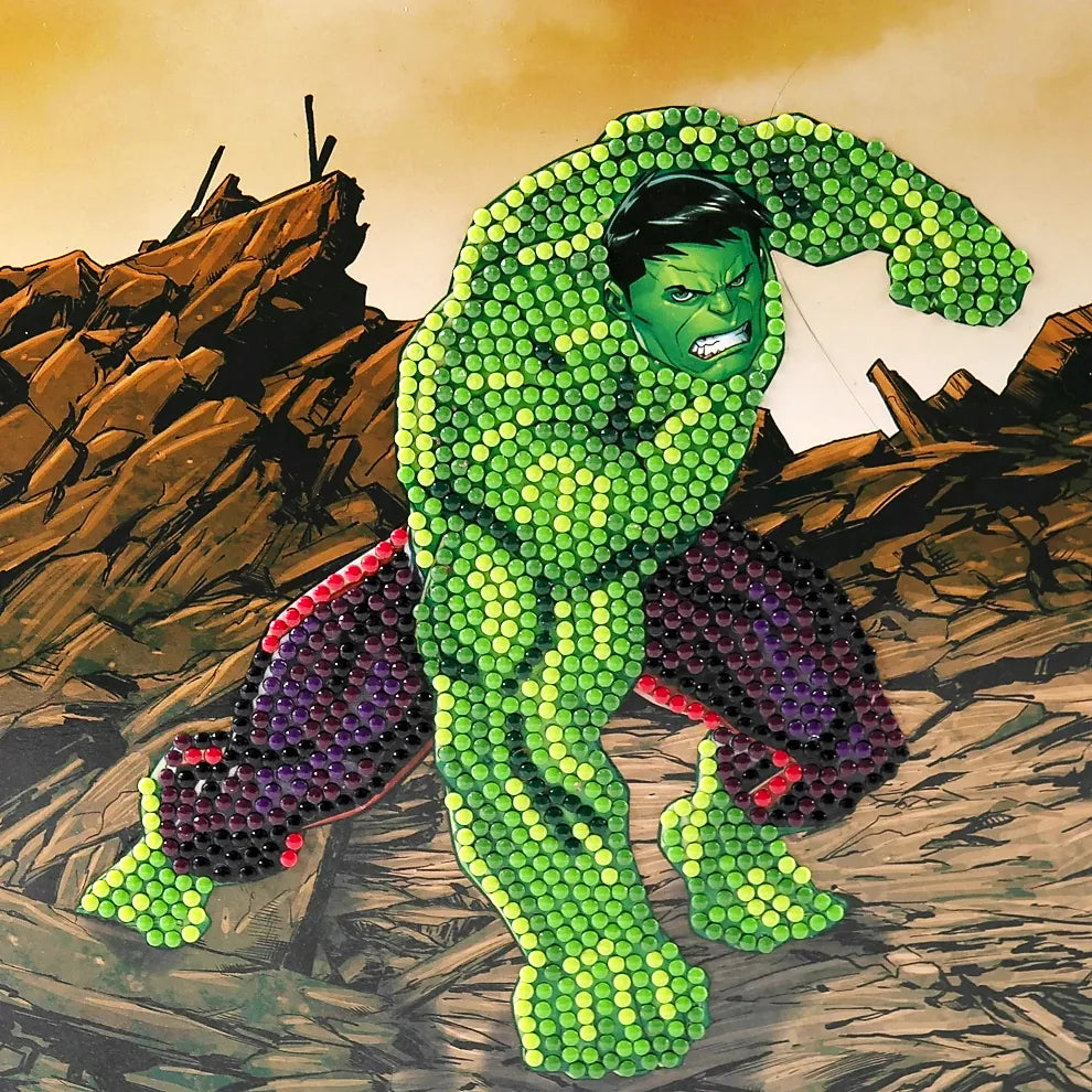 Crystal Art Card - Hulk 18x18cm