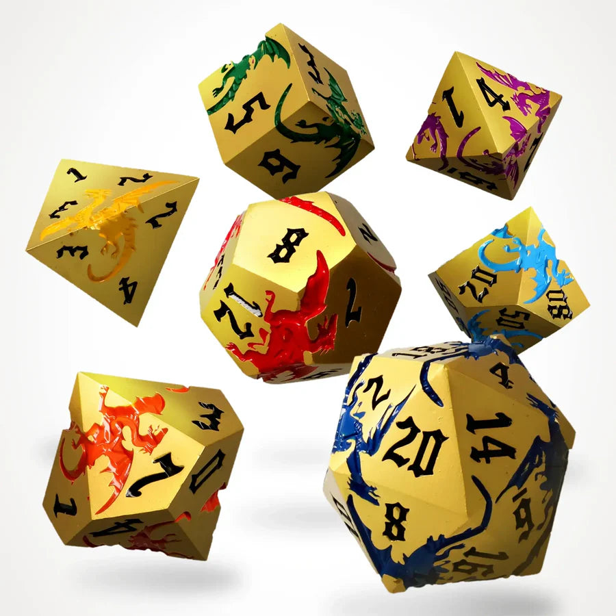 Aurum Ascension Metal RPG Dice Set