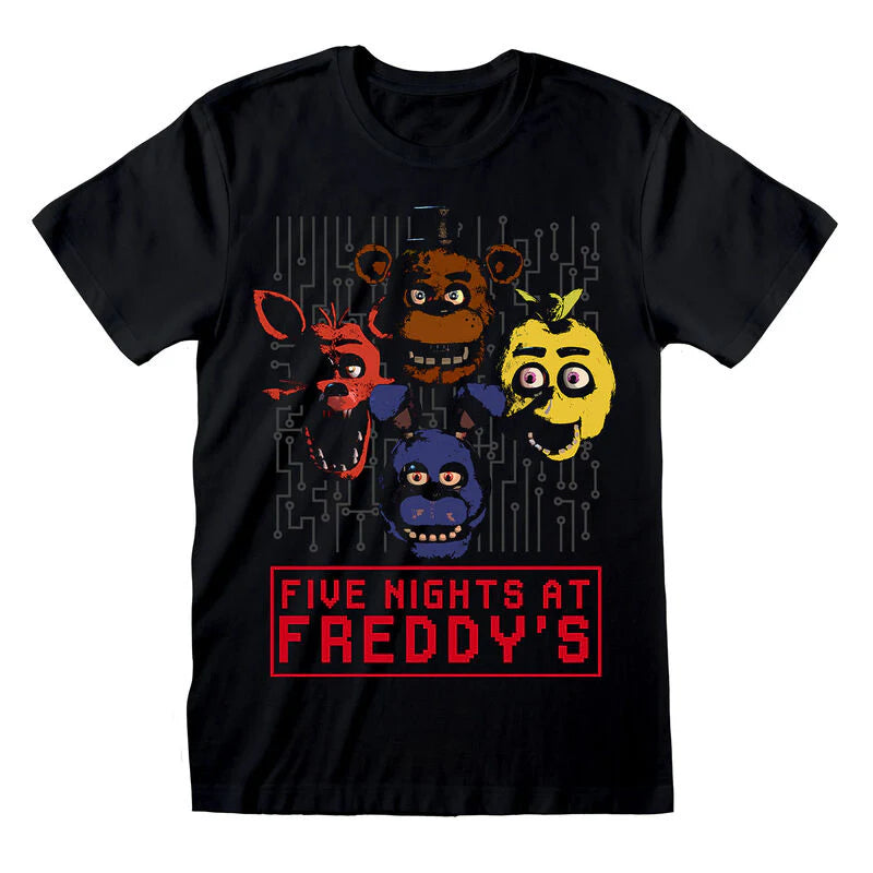 Five Nights At Freddy's 4 Heads Black T-shirt