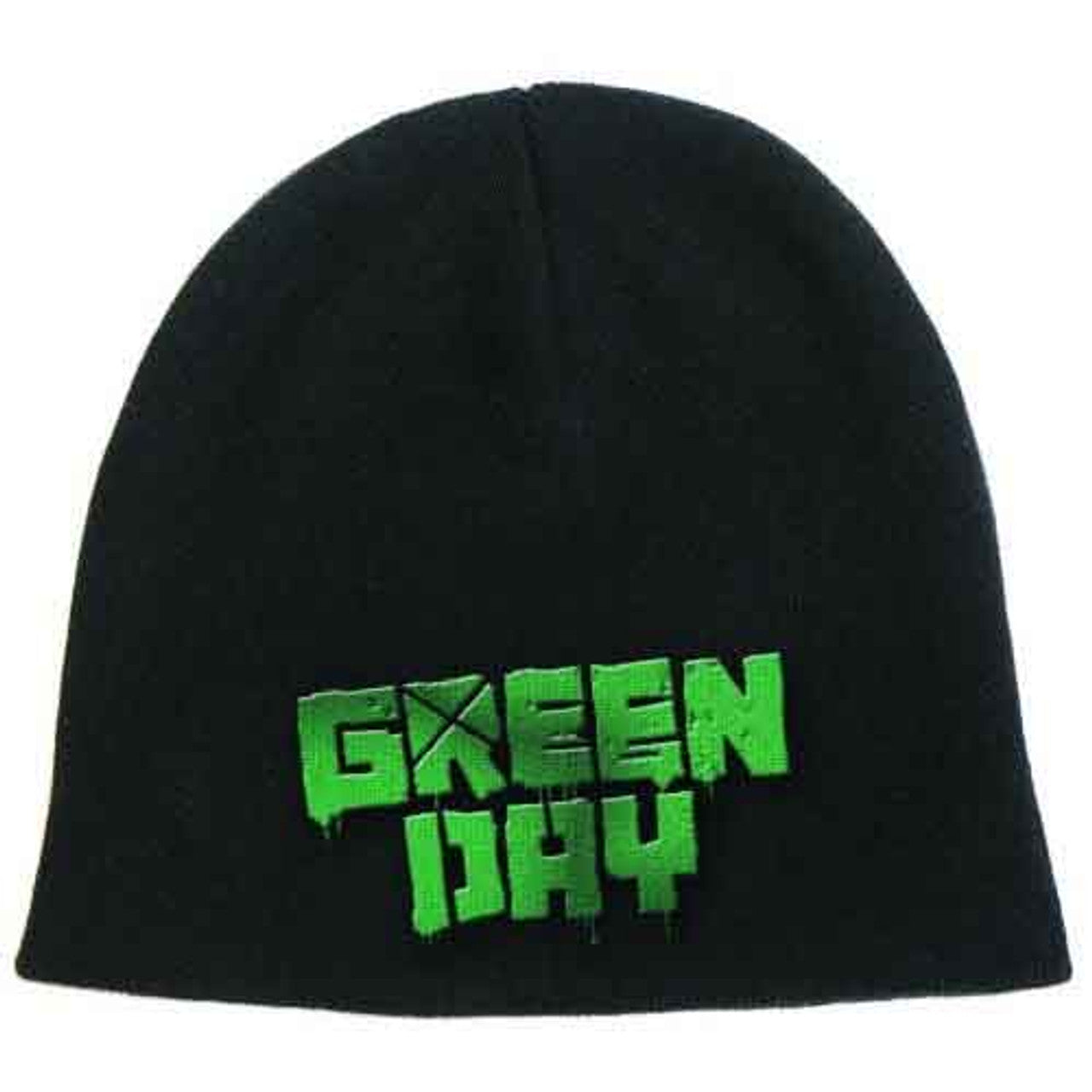 Green Day Unisex Beanie Hat: Logo Cotton (Black)