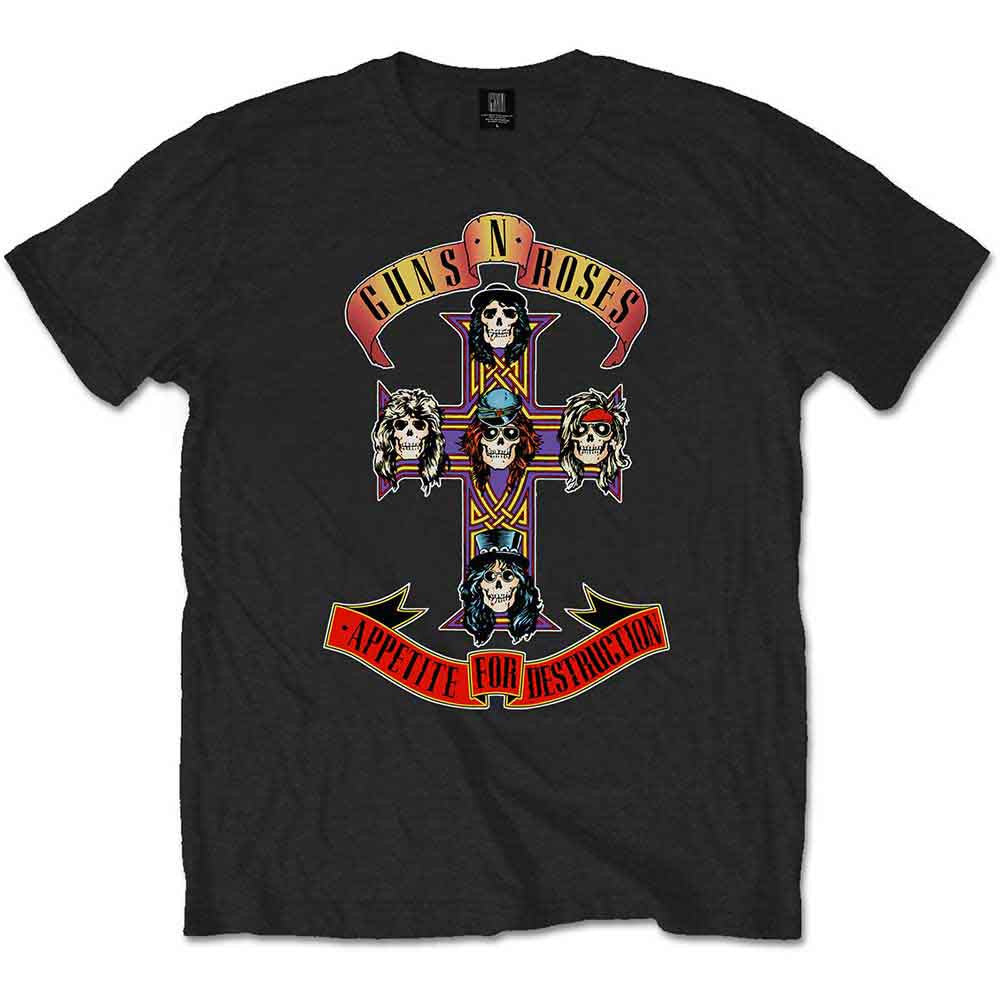 Guns N' Roses Unisex T-Shirt: Appetite for Destruction (Black)