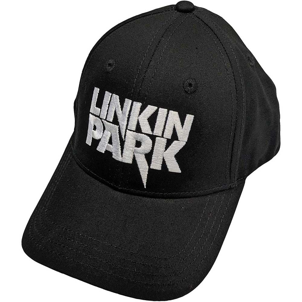 Linkin Park Unisex Baseball Cap: White Logo (Black)