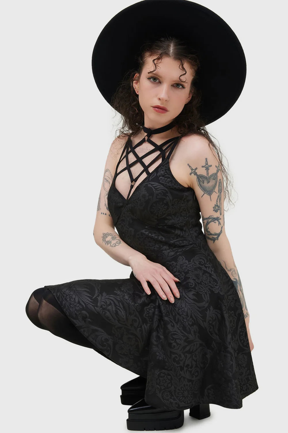 Killstar - Magica Skater Dress Black Lily