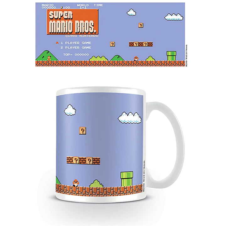Super Mario (Retro Title) 11oz/315ml White Mug