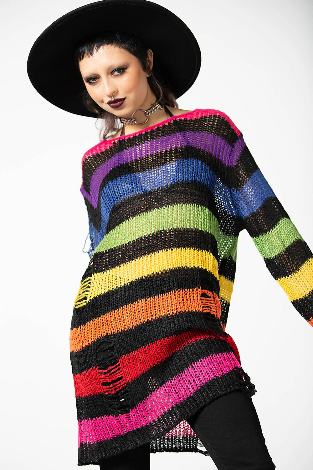 Killstar - Over The Rainbow Knit Sweater