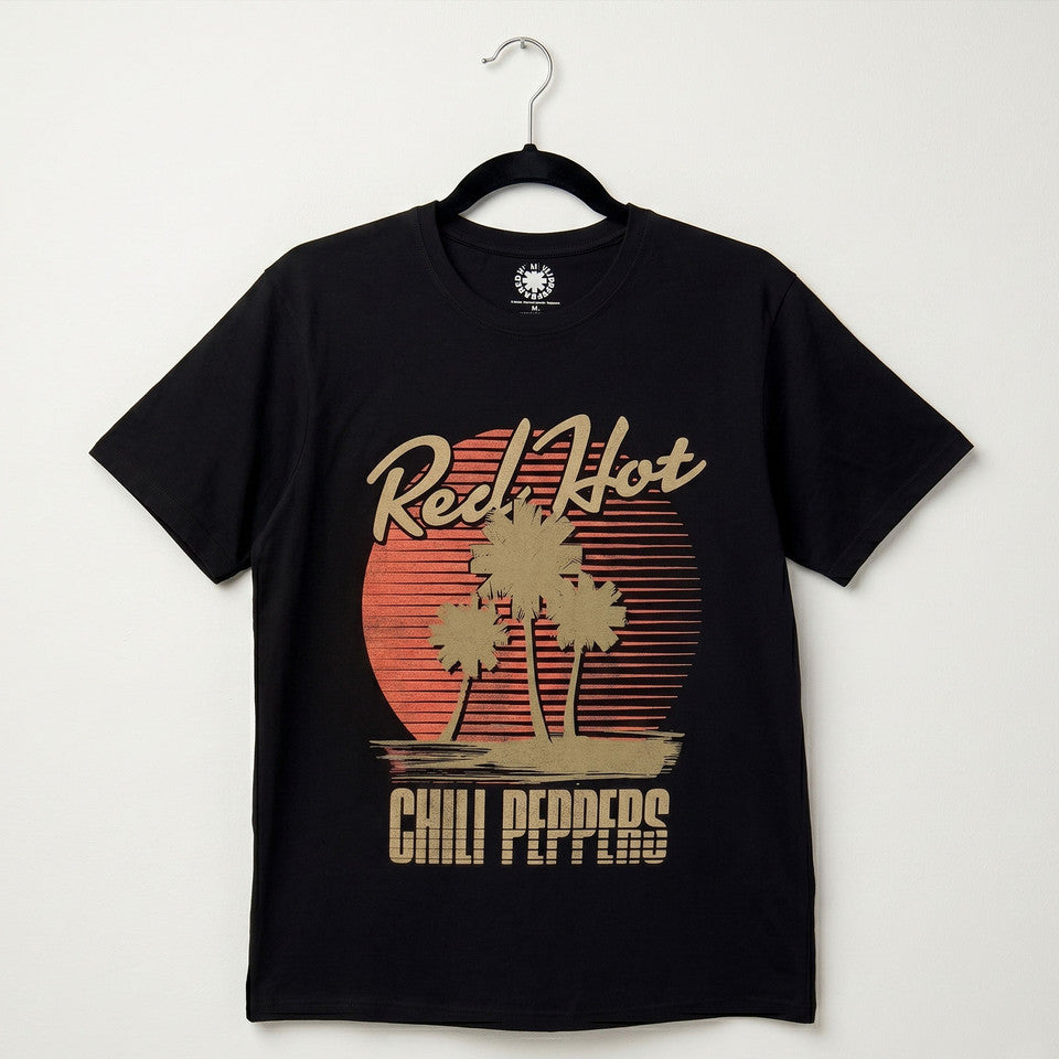 Red Hot Chili Peppers Unisex Premium Carbon T-Shirt: Palms (Black)
