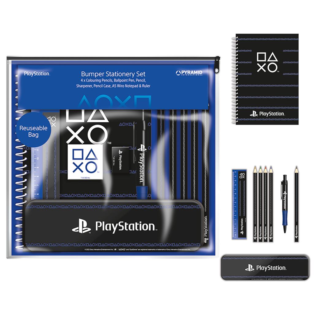 PLAYSTATION (PINSTRIPE DARK) BUMPER STATIONERY SET