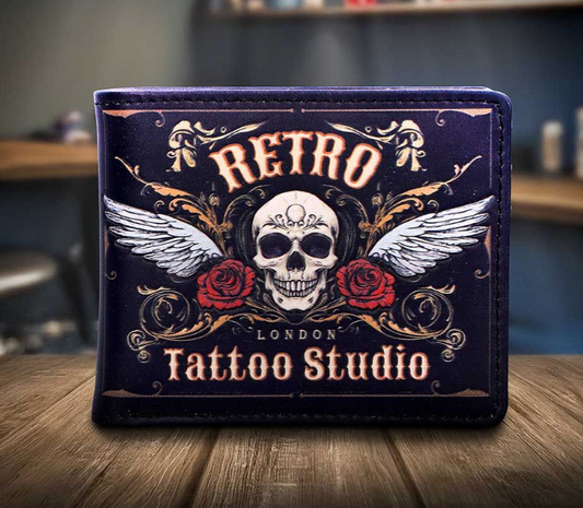 Retro Tattoo Studio Embossed Wallet 9.5cm