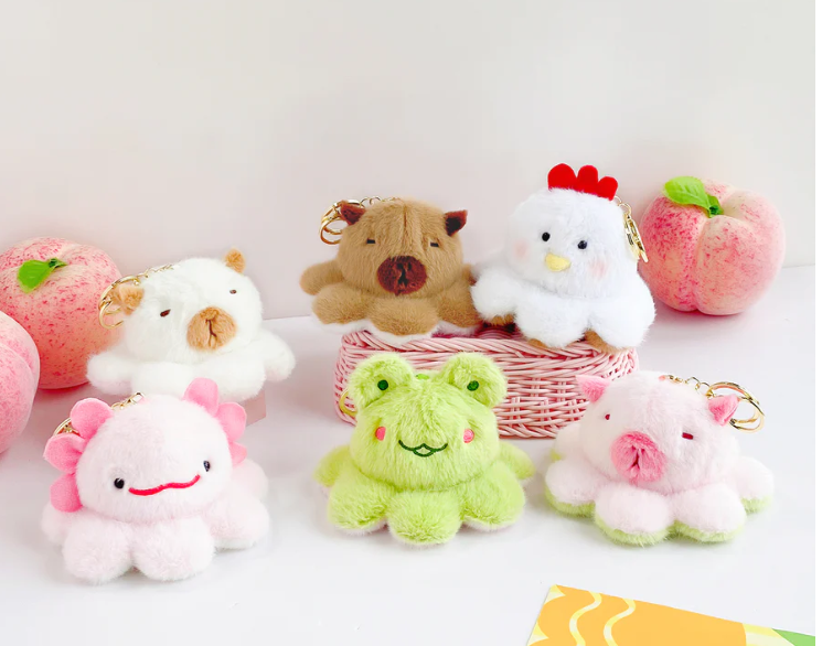 Mima Fluffy Reversible Animal Keyring