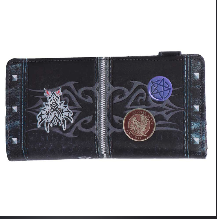 Unzipped Dragon Embossed Purse (AS) 18.5cm