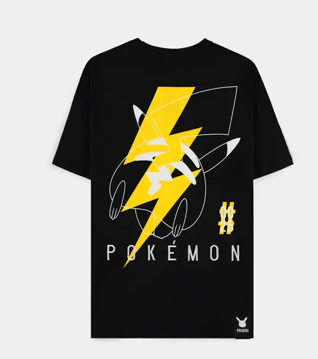 Pokémon - Pikachu Electrifying Line Art Men's Short Sleeved Loose Fit T-shirt
