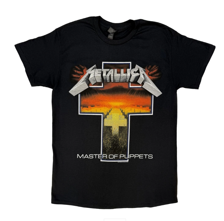 Metallica Unisex T-Shirt: Master of Puppets Cross (Black)