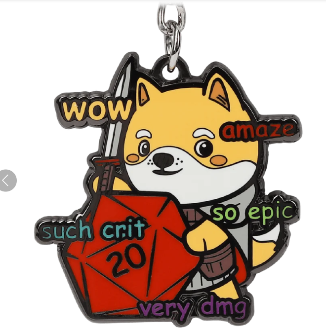 Wow Such Crit Keychain