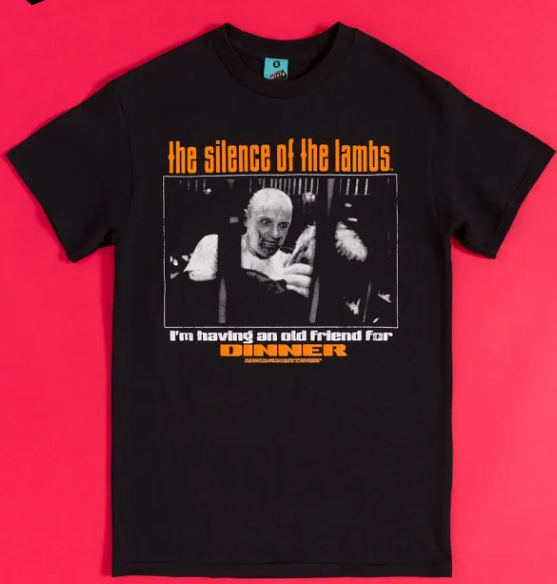 The Silence Of The Lambs I'm Having An Old Friend For Dinner Black T-Shirt