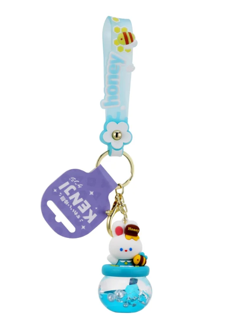 Mitoyo Honey Jar Keyring Blue