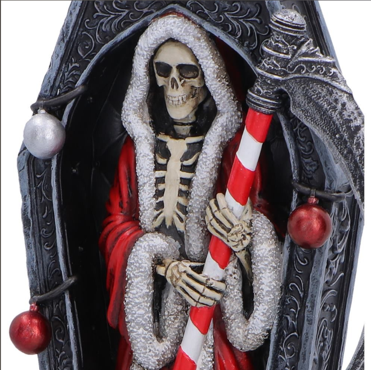 Merry Cryptmas Christmas Reaper Coffin Figurine 17.5cm