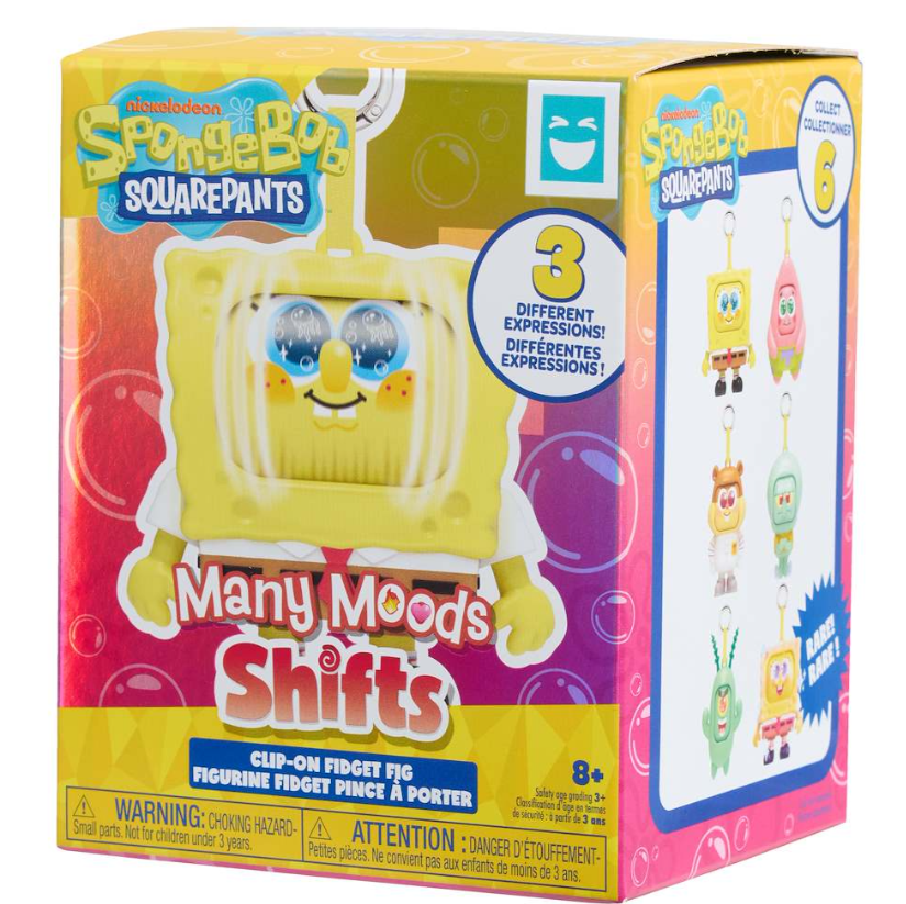 SpongeBob SquarePants Many Moods Shifts Clip-on Fidget Figs Blind Box