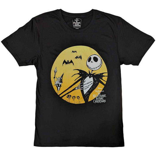The Nightmare Before Christmas Unisex T-Shirt: Sunset Jack (Black)