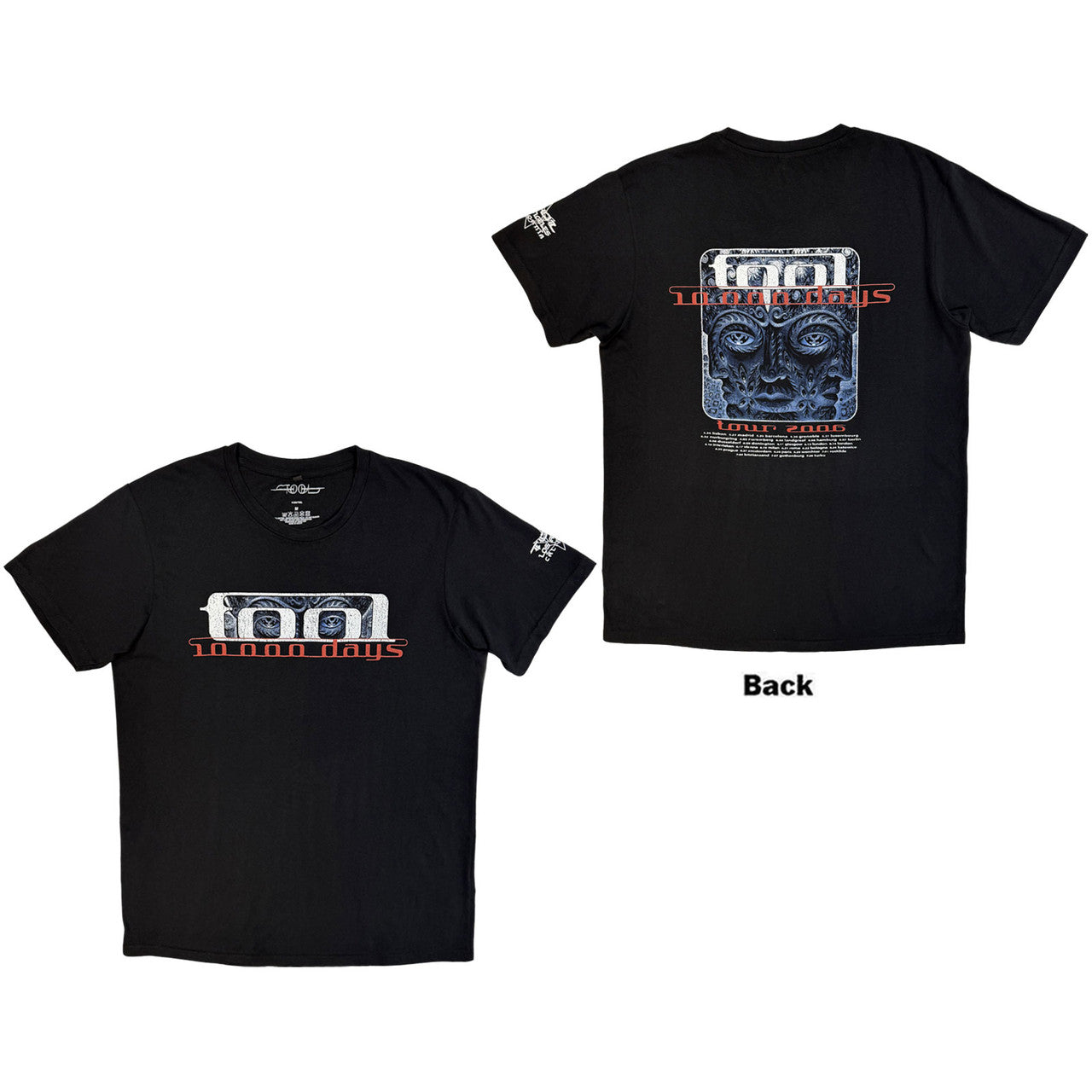 Tool Unisex Premium Carbon T-Shirt: 10,000 Days Tour '06 (Black) (Back Print)