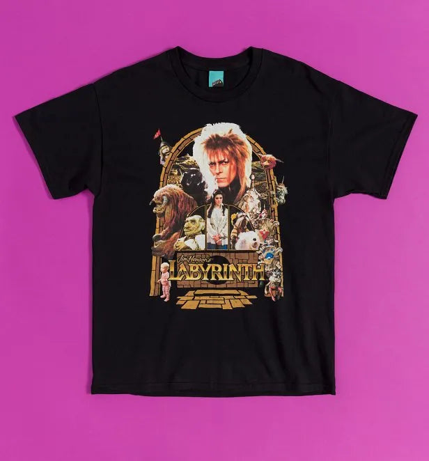 Labyrinth Brickwork Arch Black T-Shirt