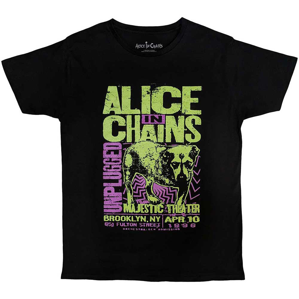 Alice In Chains Unisex T-Shirt: Unplugged Dog (Black)