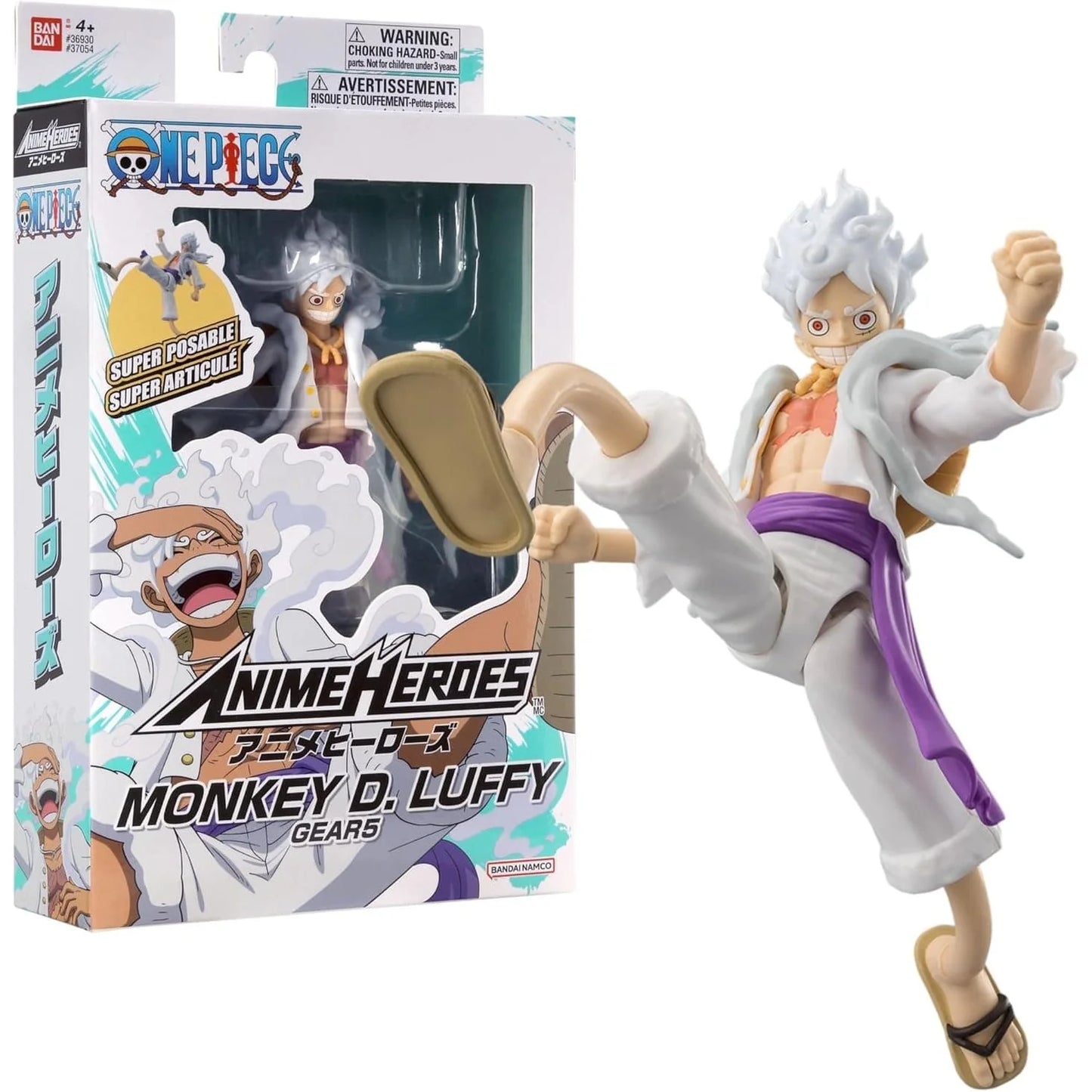 Bandai Anime Heroes Action Figure - One Piece Monkey D. Luffy Gear 5
