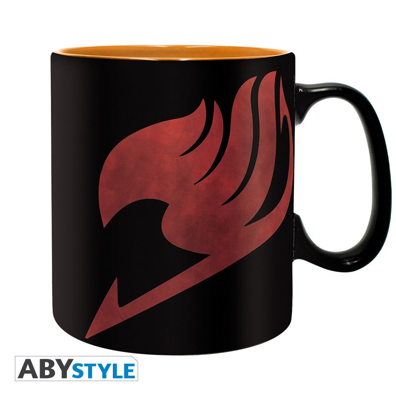 FAIRY TAIL Mug Lucy, Natsu and emblem King size