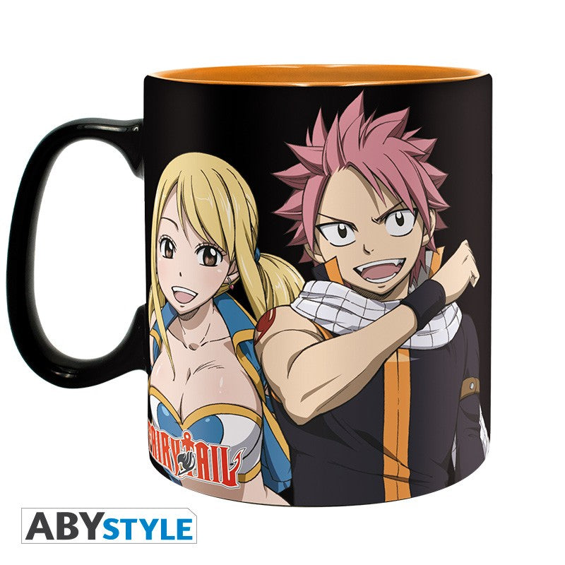FAIRY TAIL Mug Lucy, Natsu and emblem King size