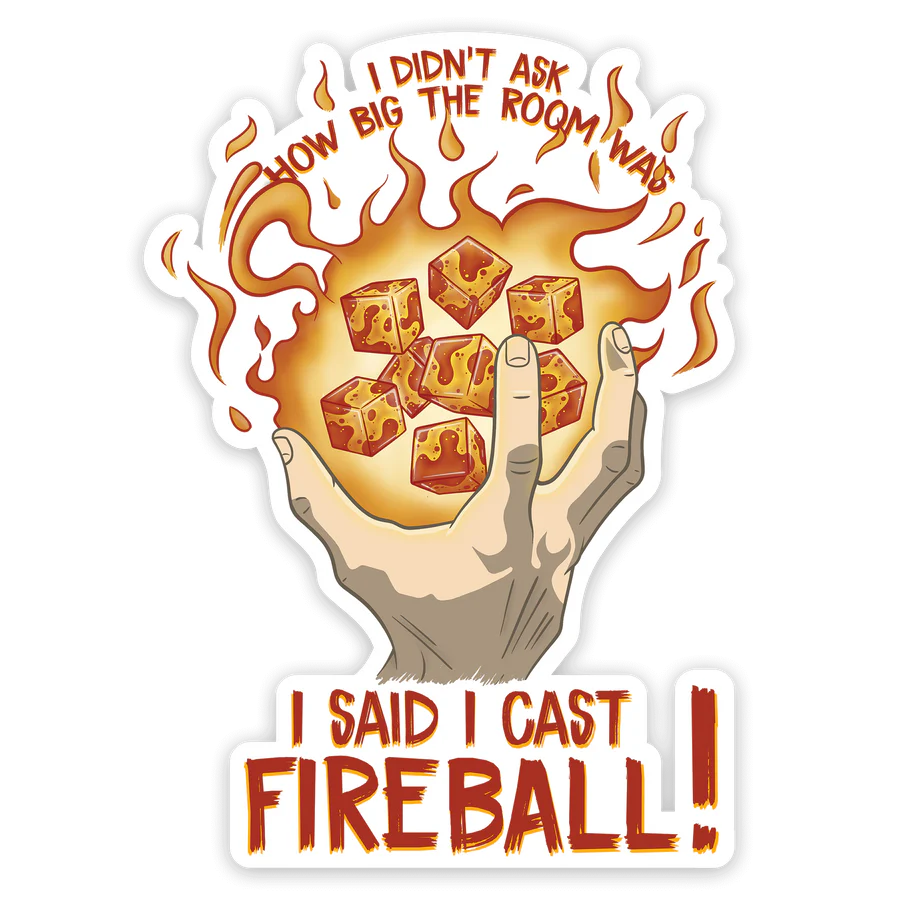 I Cast Fireball Sticker