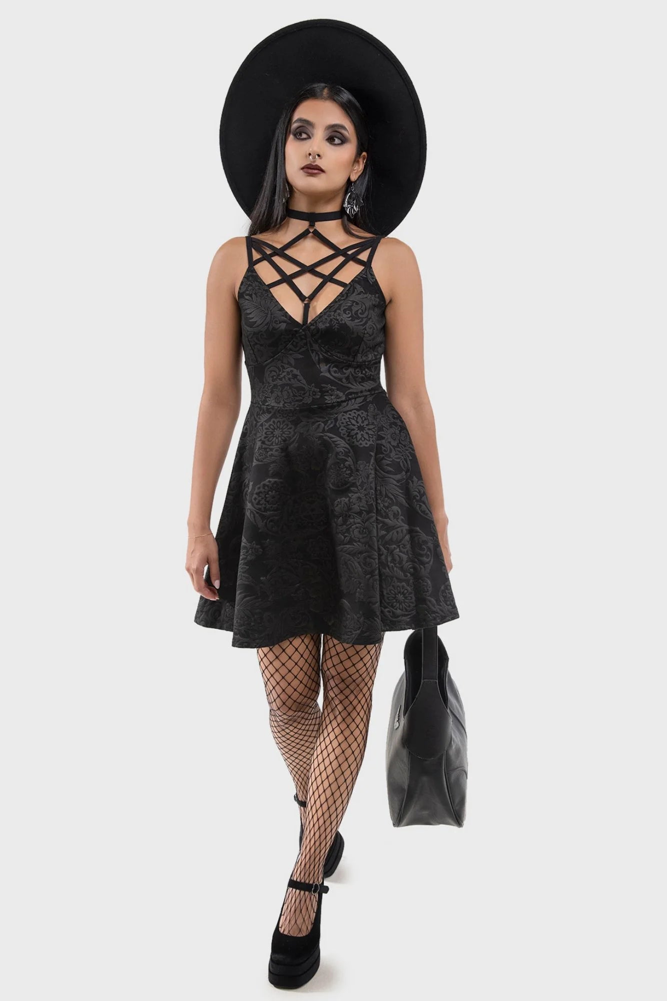 Killstar - Magica Skater Dress Black Lily