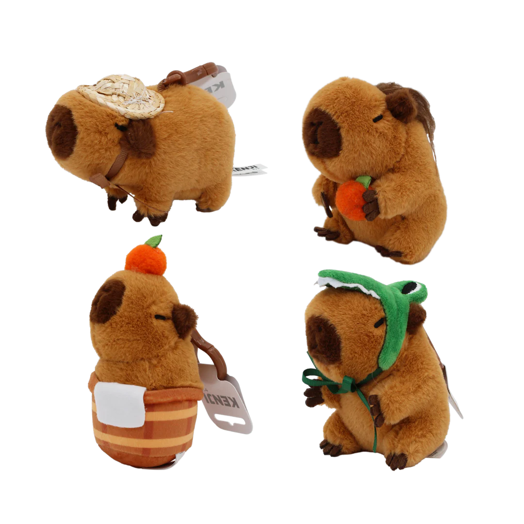 Mima Fluffy Capybara Orange Keyring