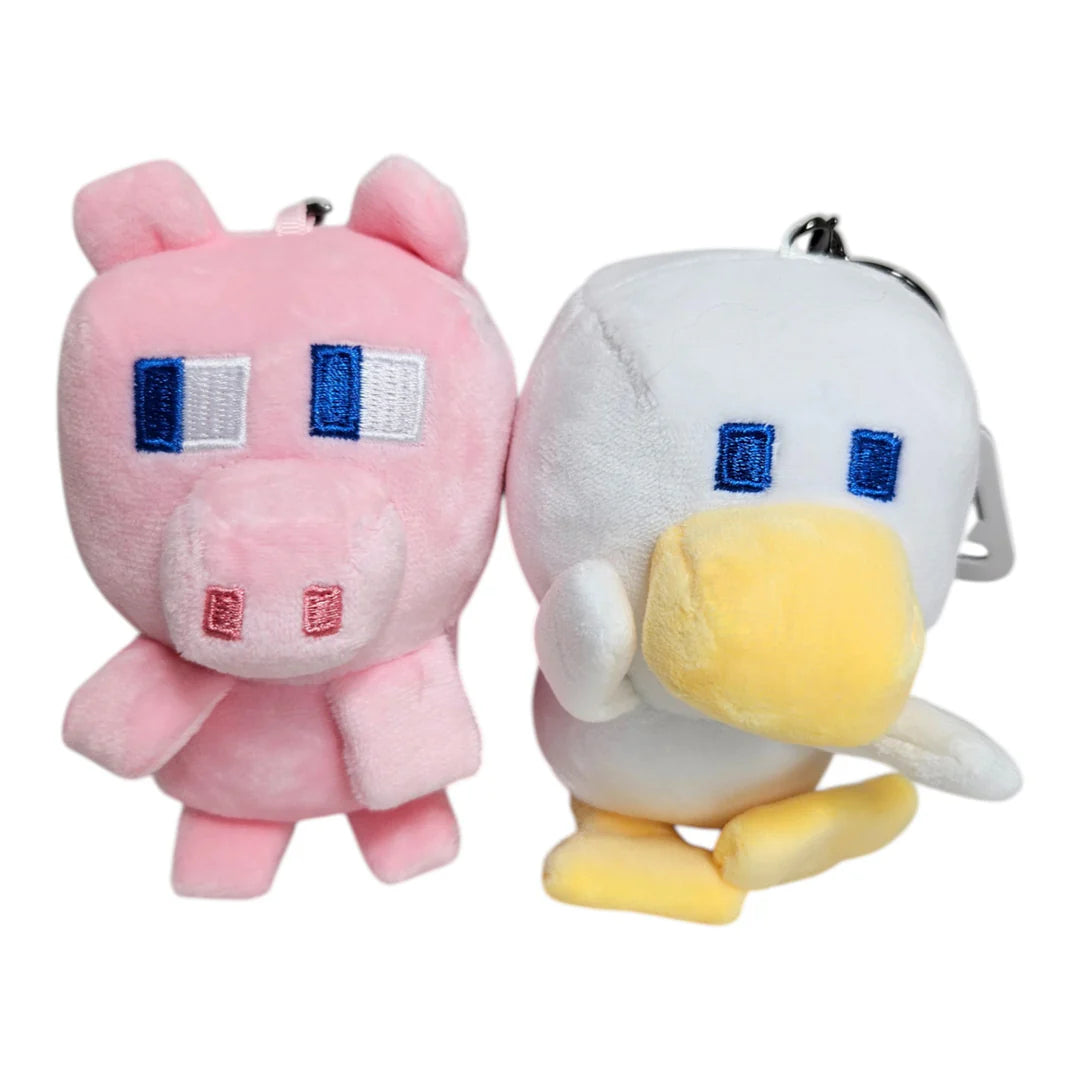 Mima Fluffy Pixel Duck Pig Keyring