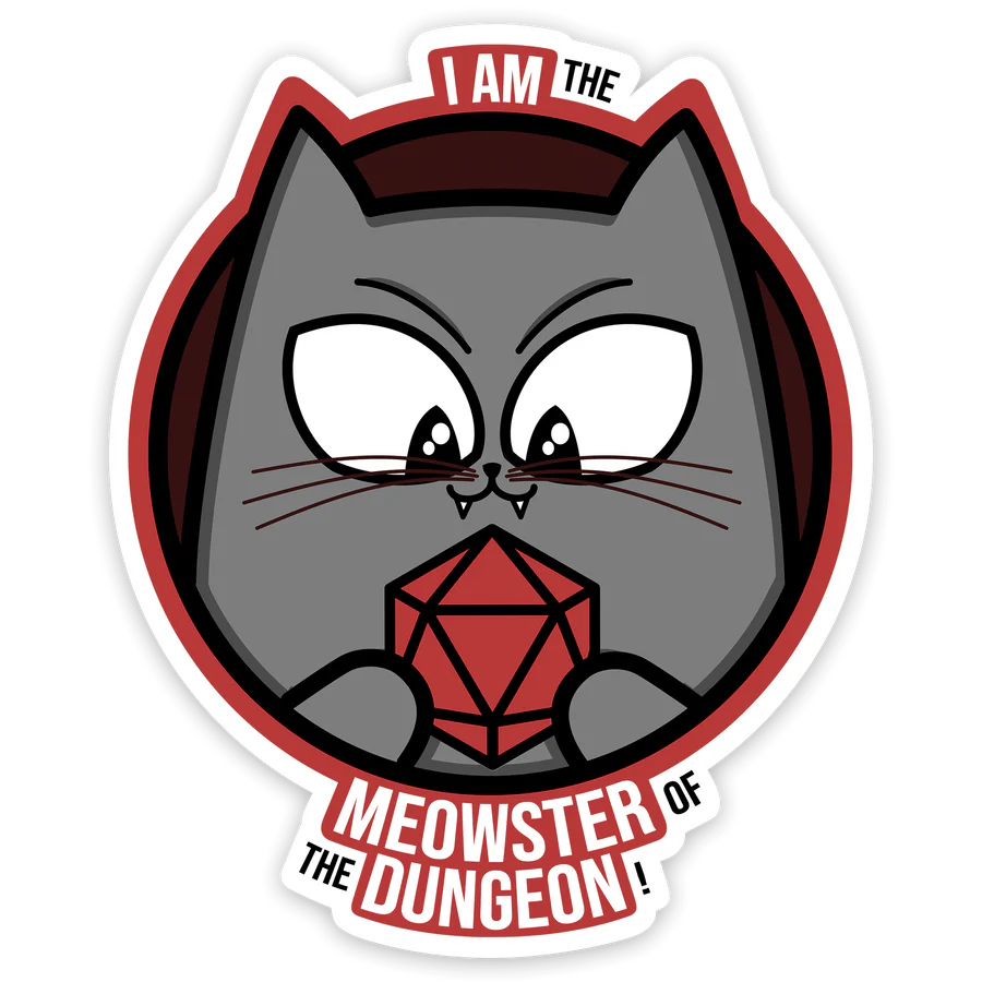 Meowster of the Dungeon Sticker
