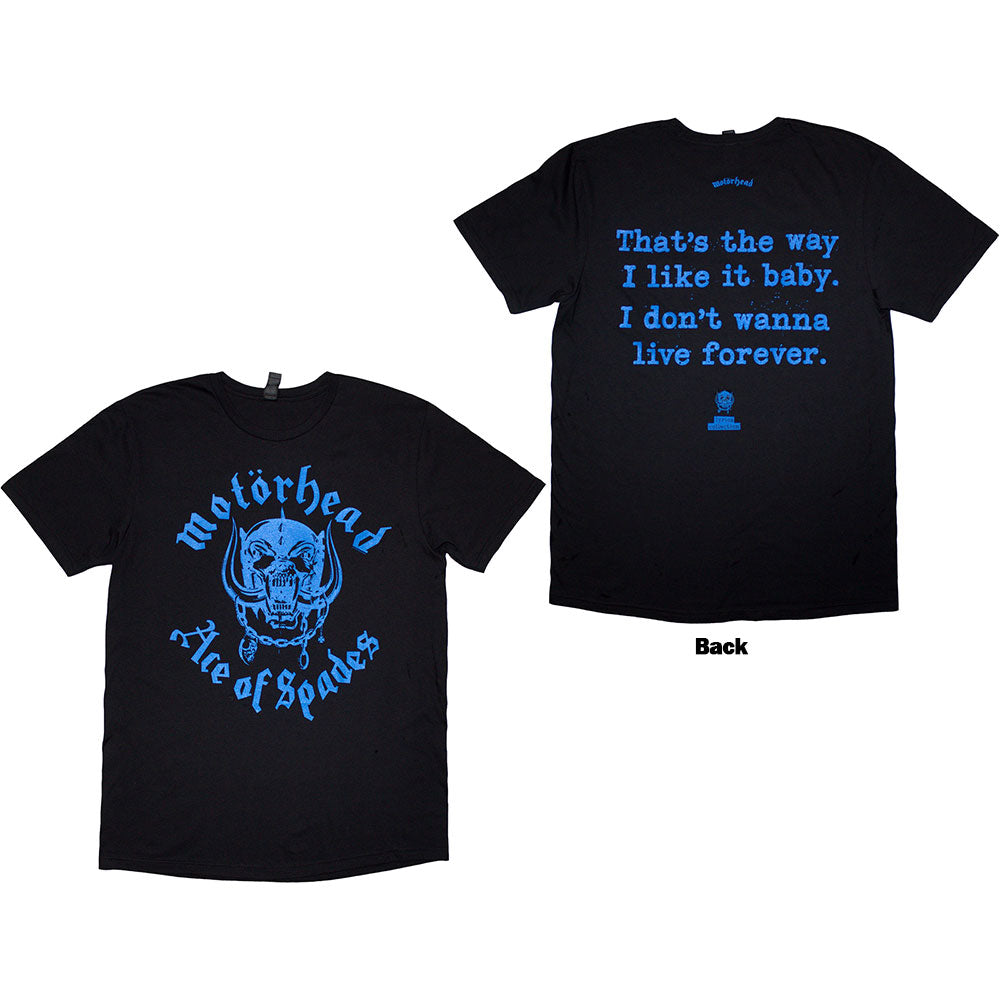 Motorhead Unisex T-Shirt: Ace Of Spades Lyric