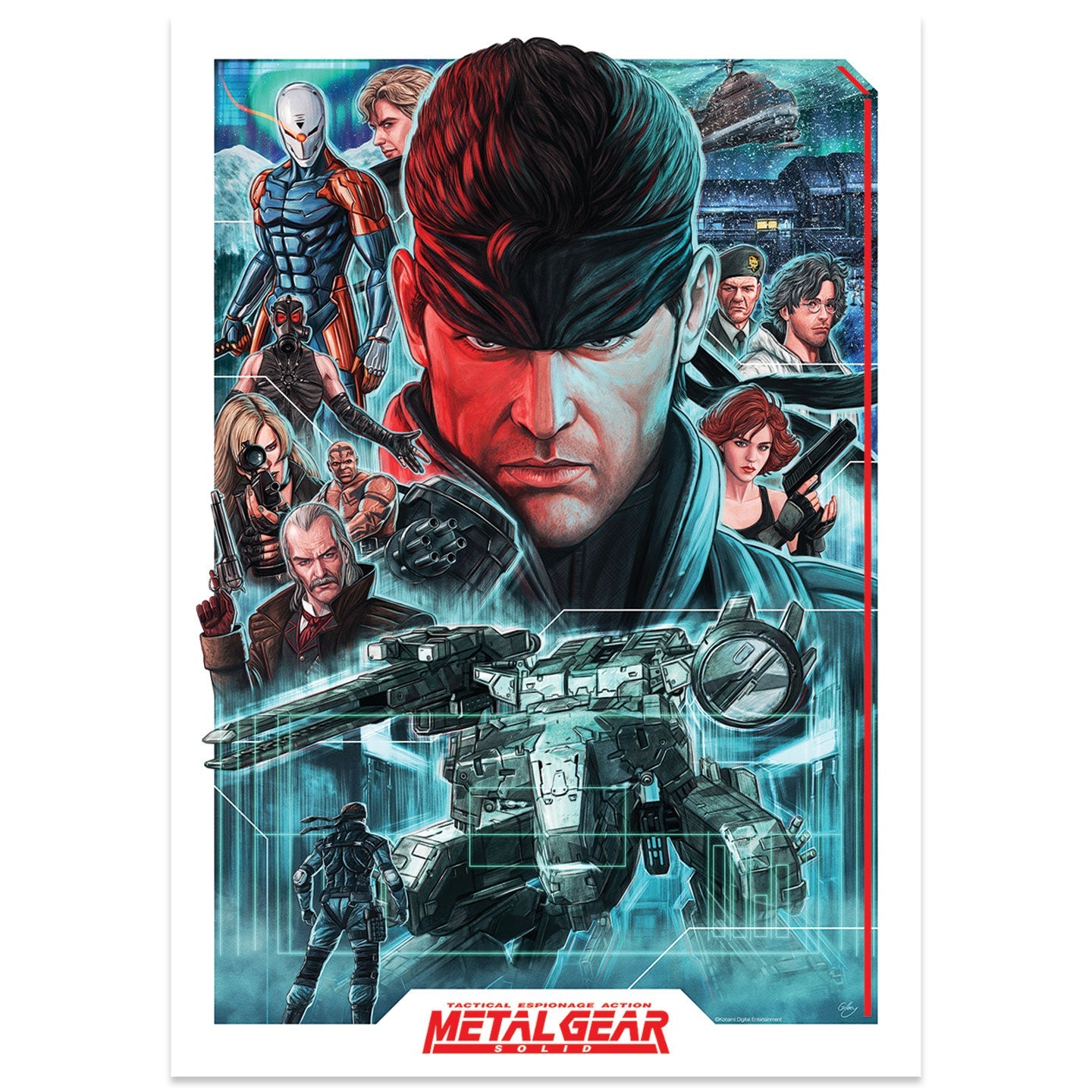 Metal Gear Solid Montage A3 Art Print