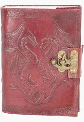 Double Dragon Leather Embossed Journal & Lock