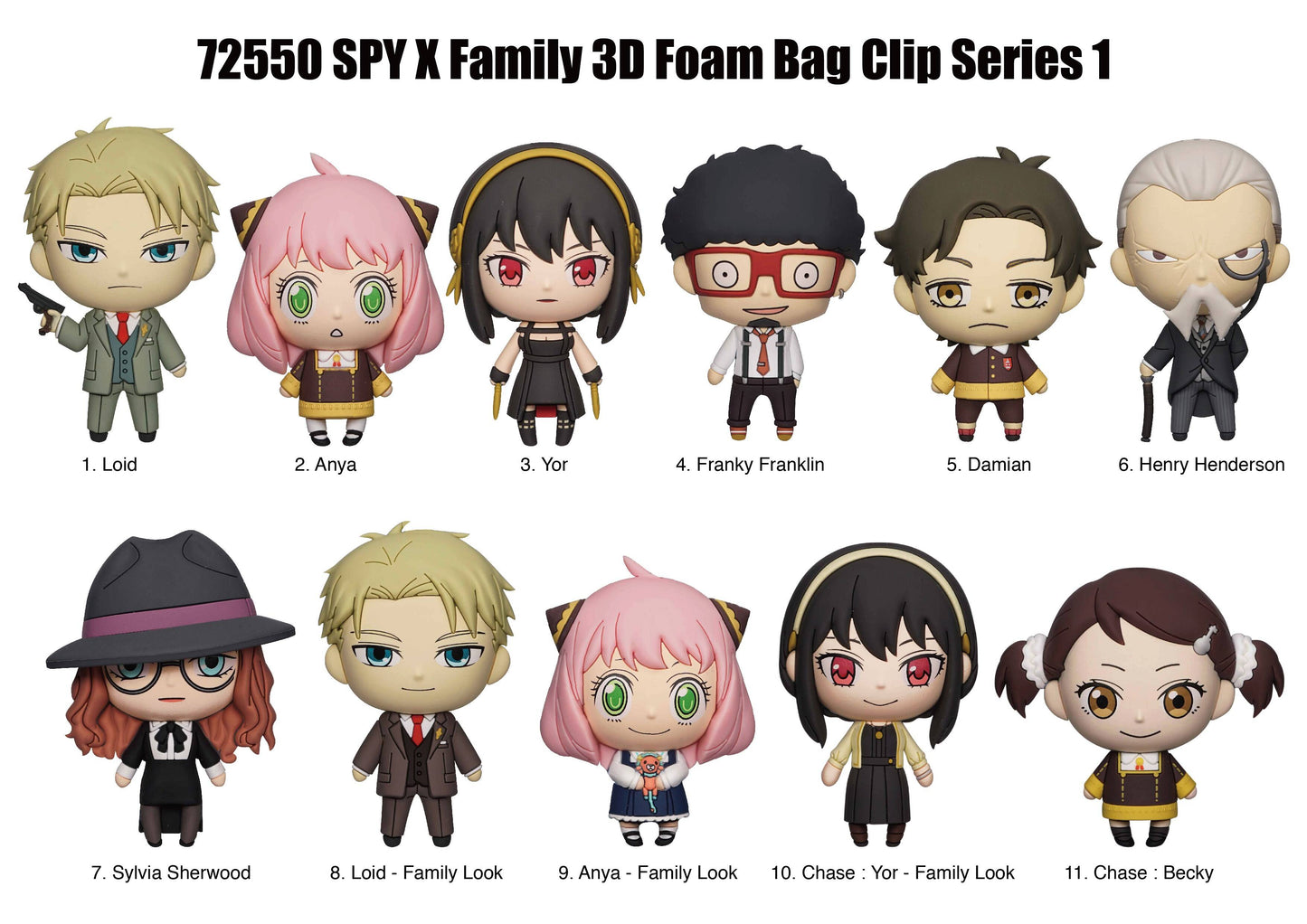 Spy X Family Series 1 Bag Clips