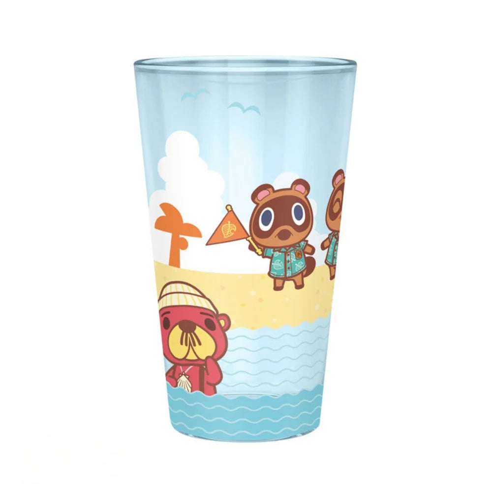 Animal Crossing Beach Characters 400ml Glass